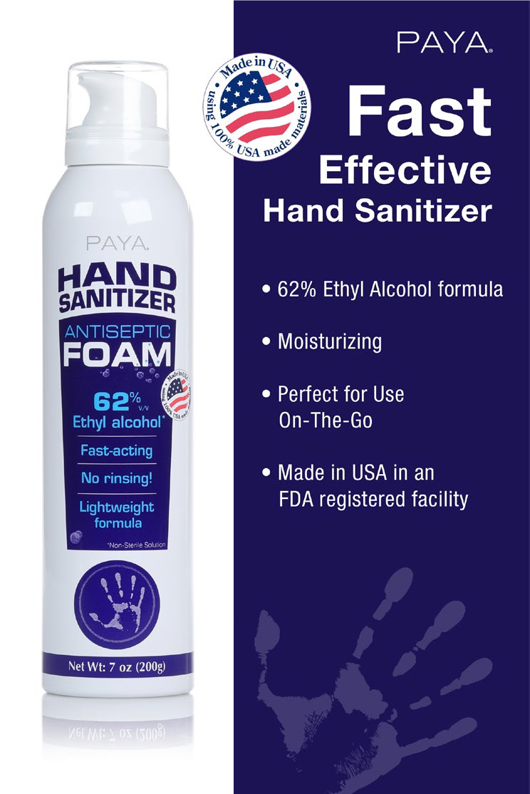 Paya Foaming Hand Sanitizer w/ Moisturizer, 